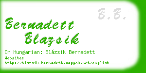 bernadett blazsik business card